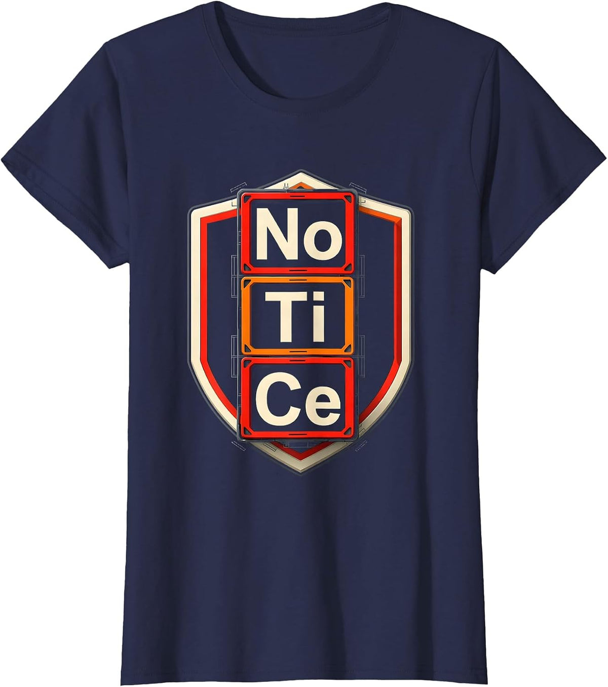 Women's NoTiCe Funny Chemistry Science Teacher Gift Idea T-Shirt - Navy Blue