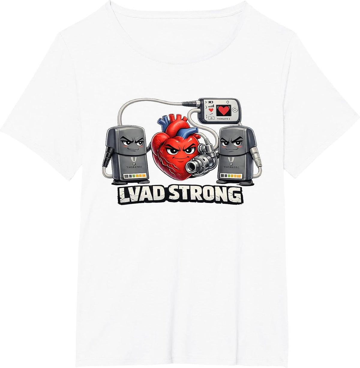 LVAD Strong Ventricular Assist Device Hero T-Shirt - White