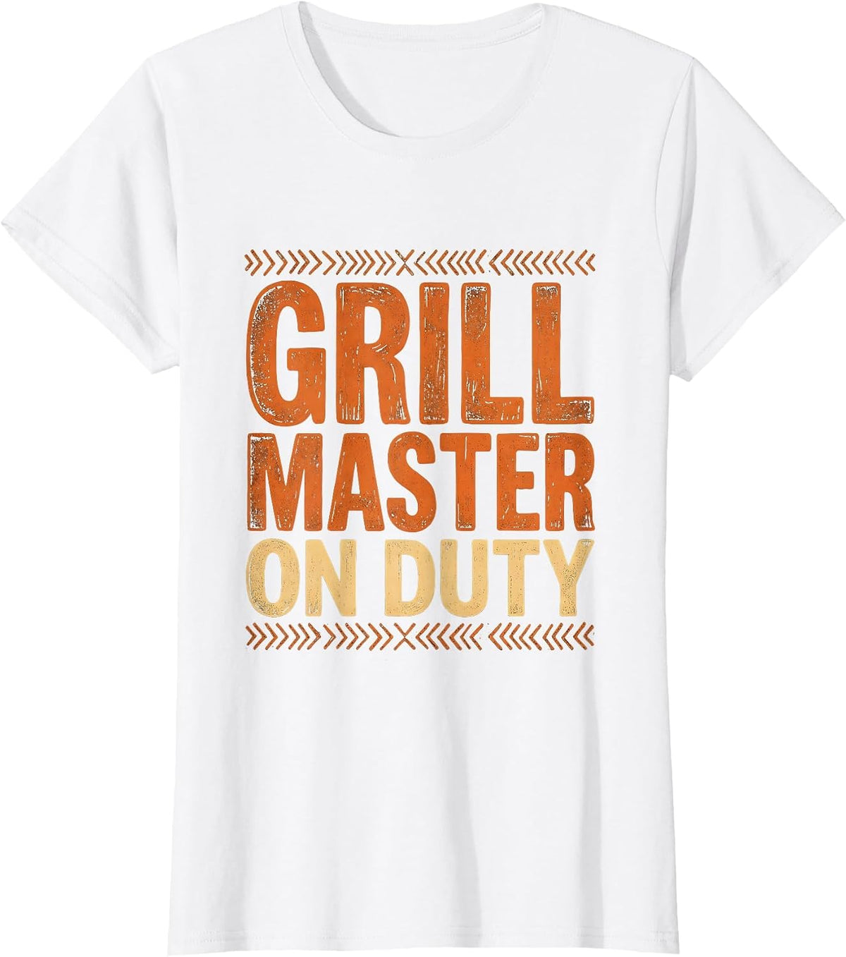 Grill Master On Duty Labor Day BBQ Design T-Shirt - White