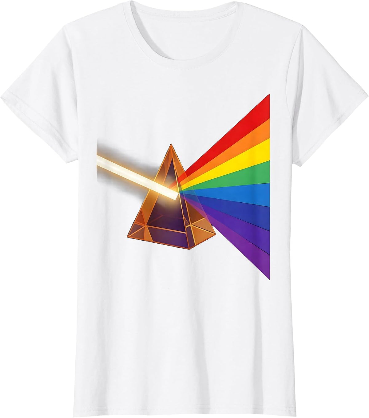 Women's Science Teacher Prism Rainbow Light Illustration T-Shirt - White
