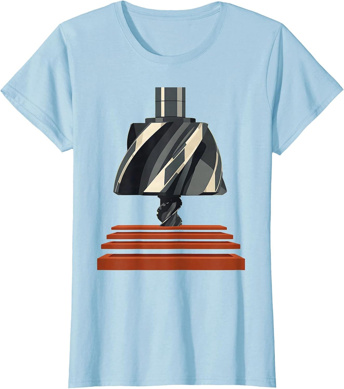 Rotary Drilling Bit Patriotic Oilfield Worker Blue Collar T-Shirt - Baby Blue