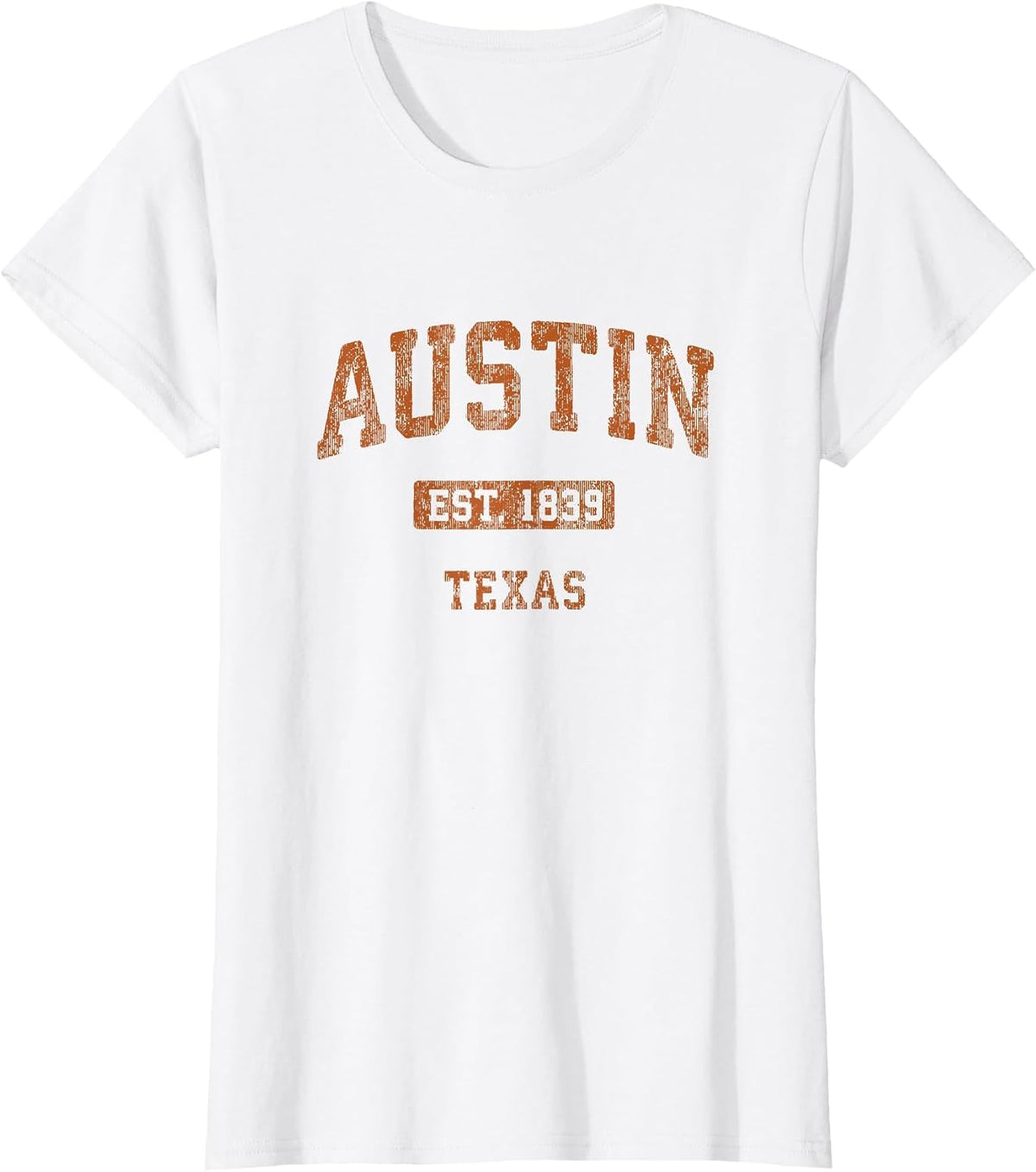 Austin Texas TX Vintage Athletic Sports Design T-Shirt - White