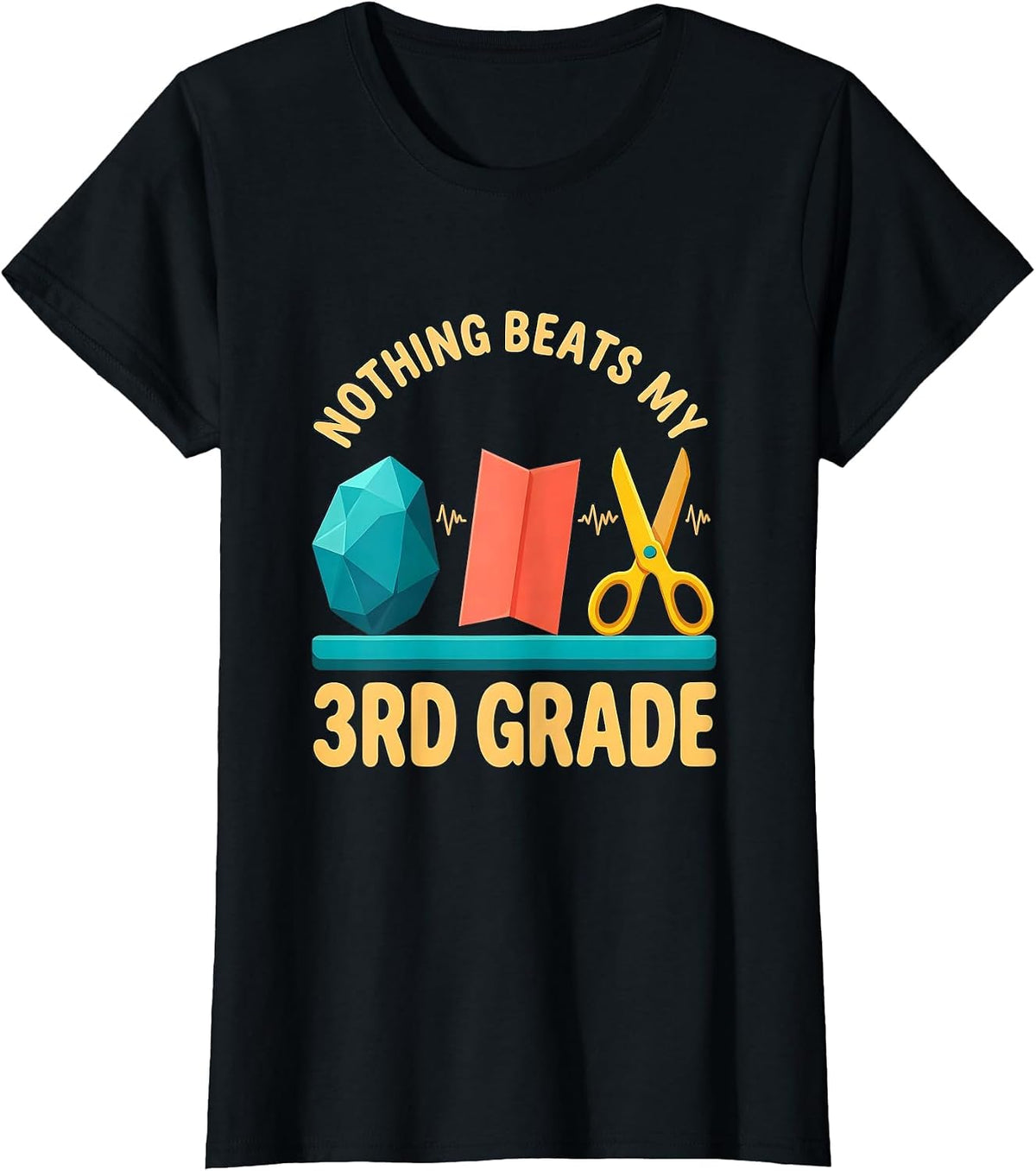 Nothing Beats My 3rd Grade Funny Back to School Book Lover T-Shirt - Black