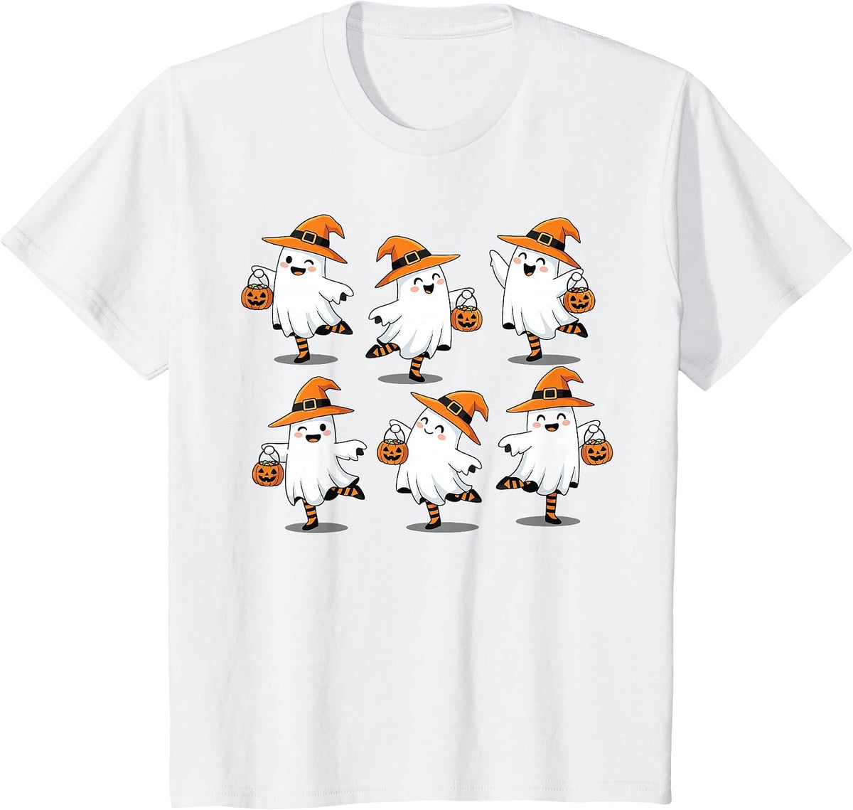 Halloween Ballet Ghost Ballet Dancer Spooky Dance Teacher T-Shirt - White