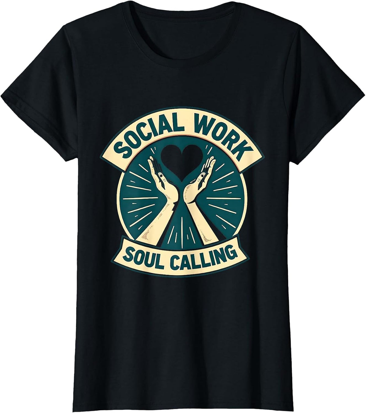 Social Work Soul Calling Inspirational Design T-Shirt - Black