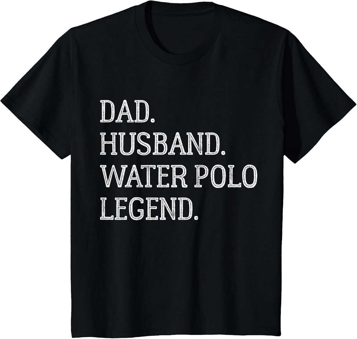 Dad Husband Water Polo Legend Vintage Water Polo Dad T-Shirt - Black