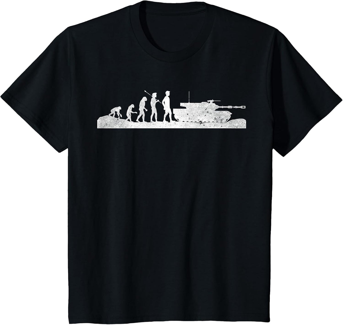 Evolution of Man Tank Soldiers Military Army Lover Grandpa T-Shirt - Black