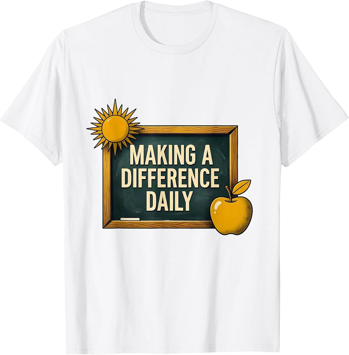 Men's Making a Difference Daily Inspirational Design T-Shirt - White