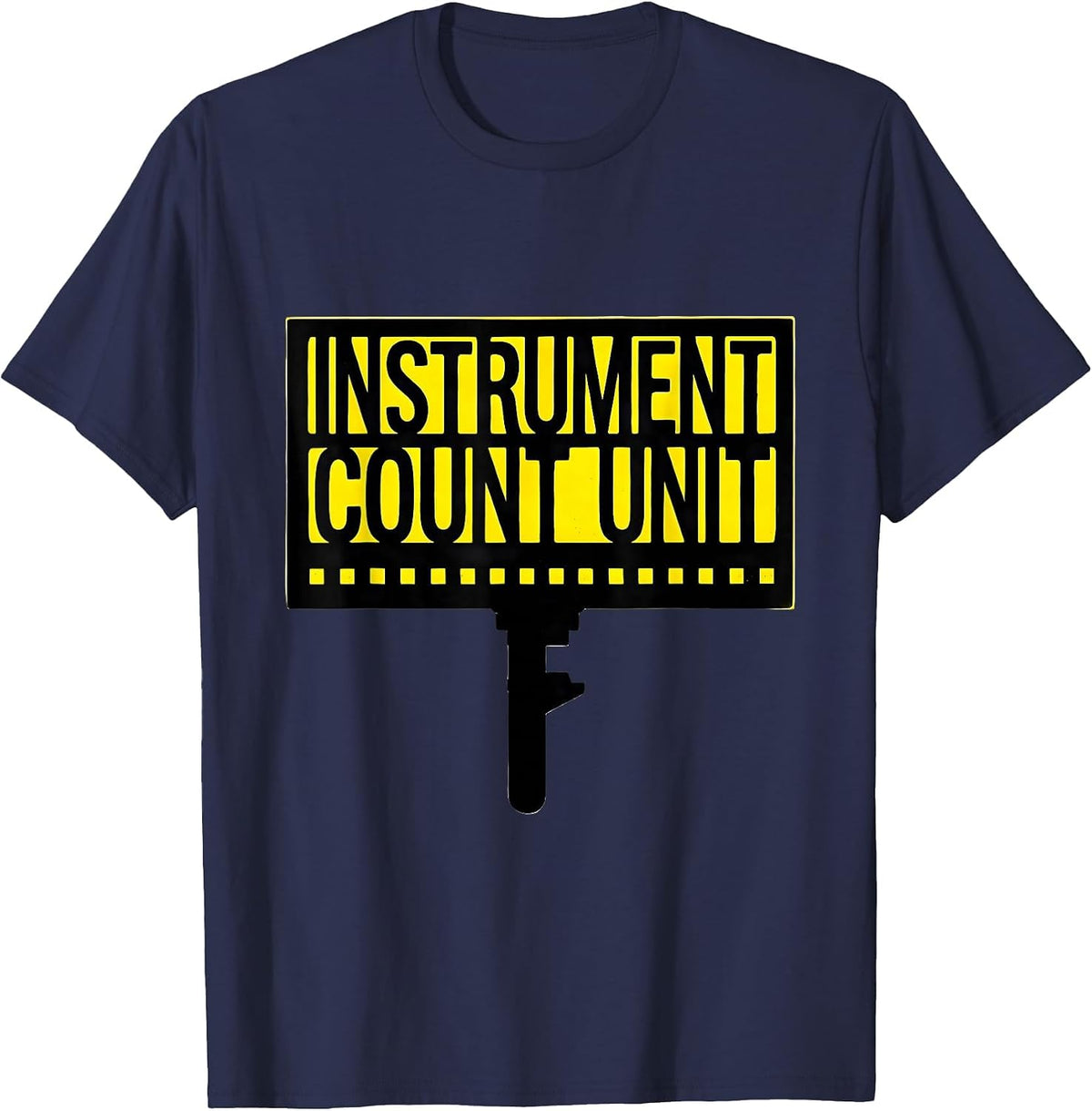 Men's Instrument Count Unit Stencil Graphic Surgical Tech T-Shirt - Navy Blue