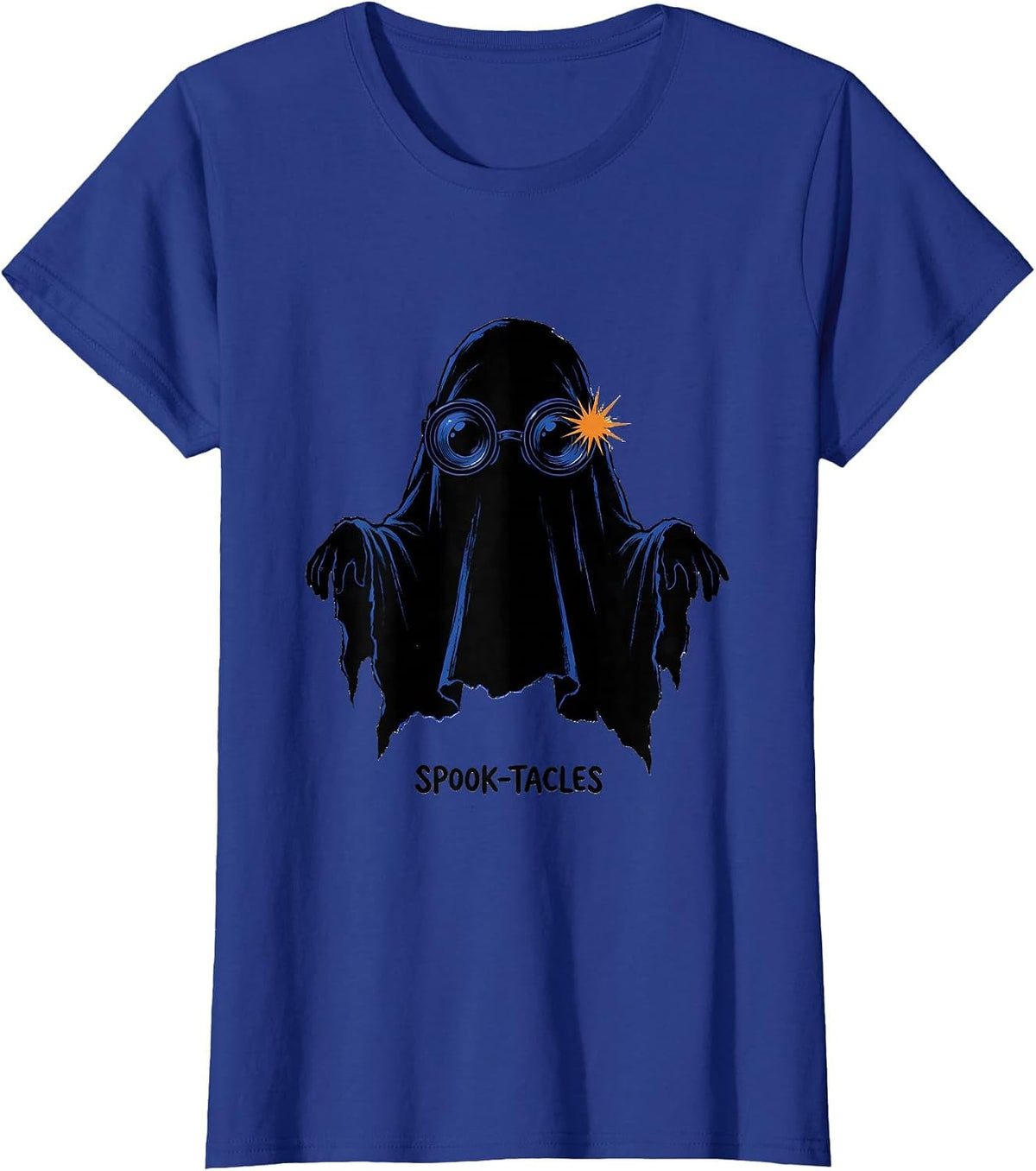 Women's Spook-tacles Cute Ghost Phlebotomist Halloween Occupation T-Shirt - Royal Blue