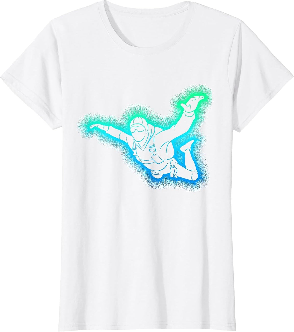 Skydiver Skydiving Parachutist Parachuting T-Shirt - White