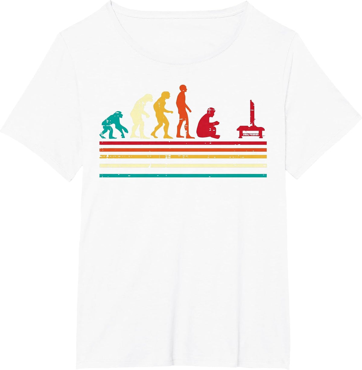 Human Evolution Video Gaming Retro Gamer Men Boys Kids Teens T-Shirt - White