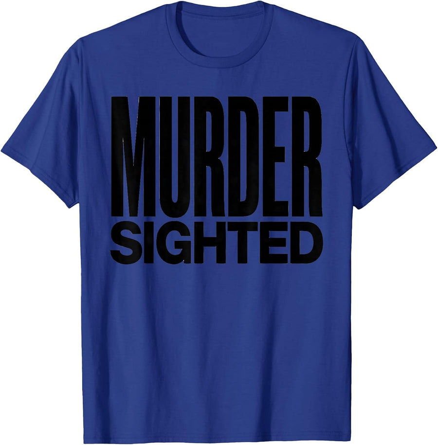 Murder Sighted Dark Humor Crow Raven Bird Lover Gothic T-Shirt - Royal Blue