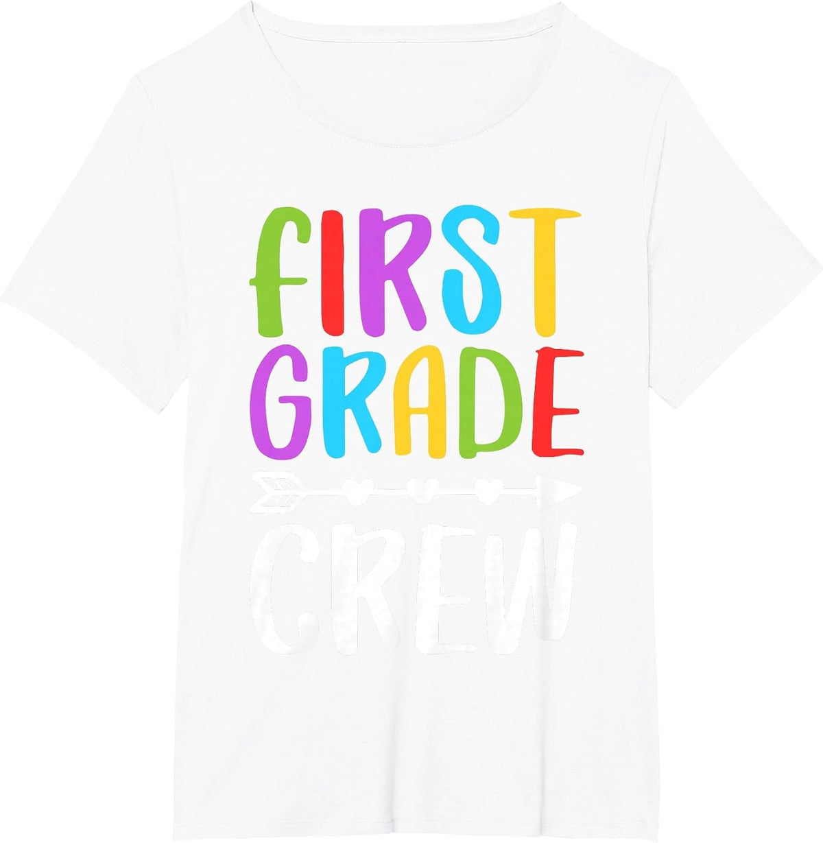 First Grade Crew Shirt 1st Grade Boy Girl Student Teacher T-Shirt - White