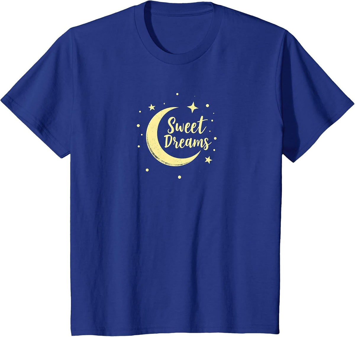 Sweet Dreams Moon Stars T-Shirt - Royal Blue
