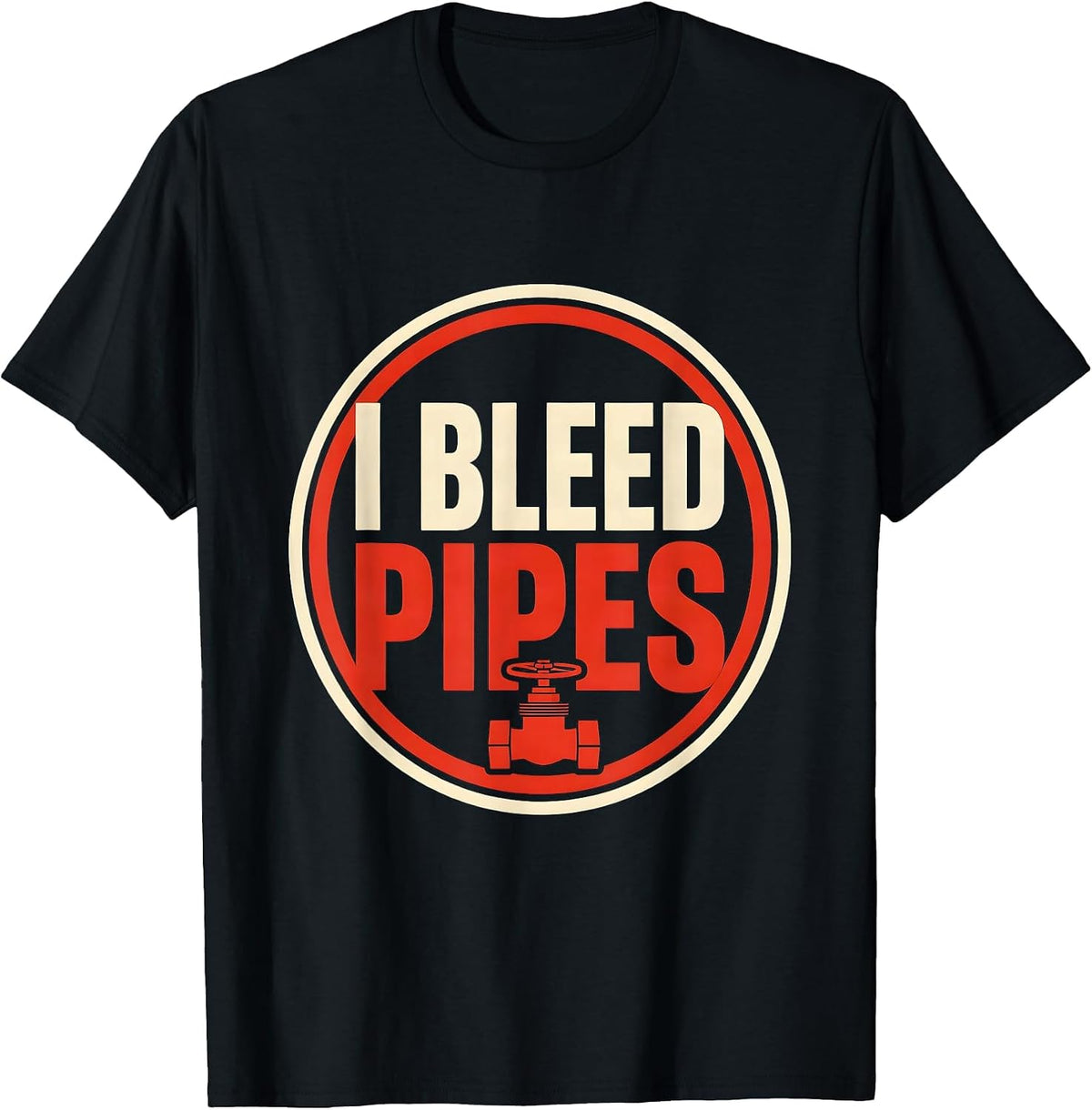 Men's I Bleed Pipes Funny Plumber Pipefitter Dad Joke Gift T-Shirt - Black