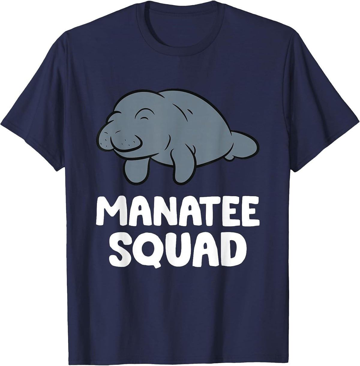 Manatee Squad Team Manatee T-Shirt - Navy Blue