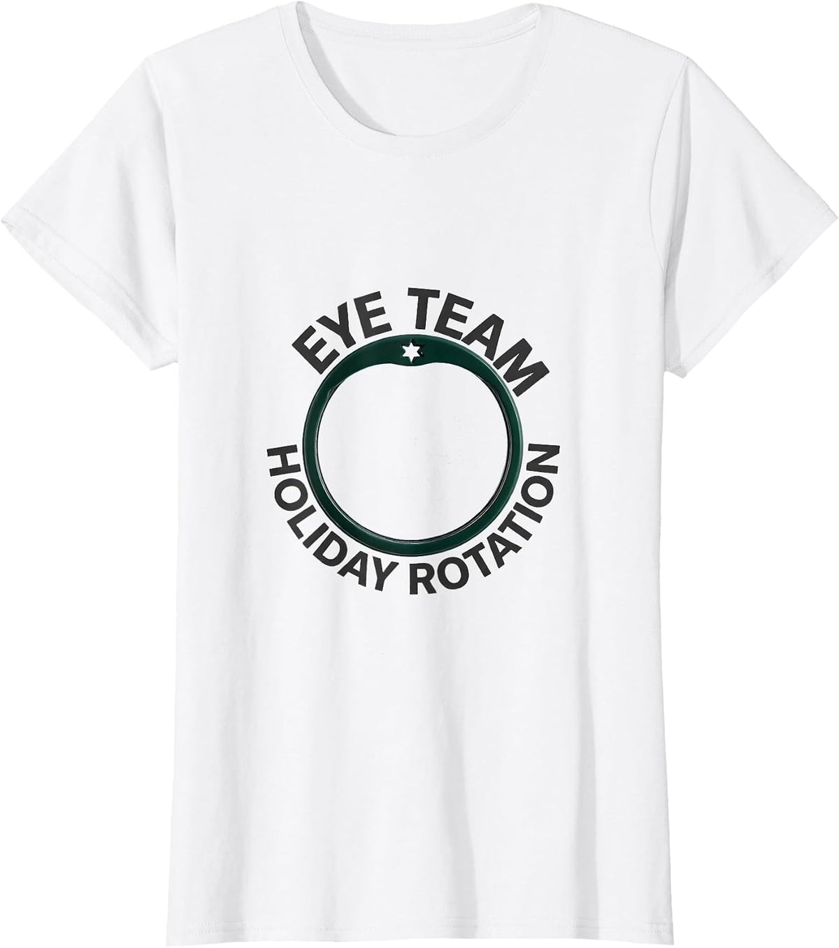 Eye Team Holiday Rotation Minimalist Christmas Optometrist T-Shirt - White