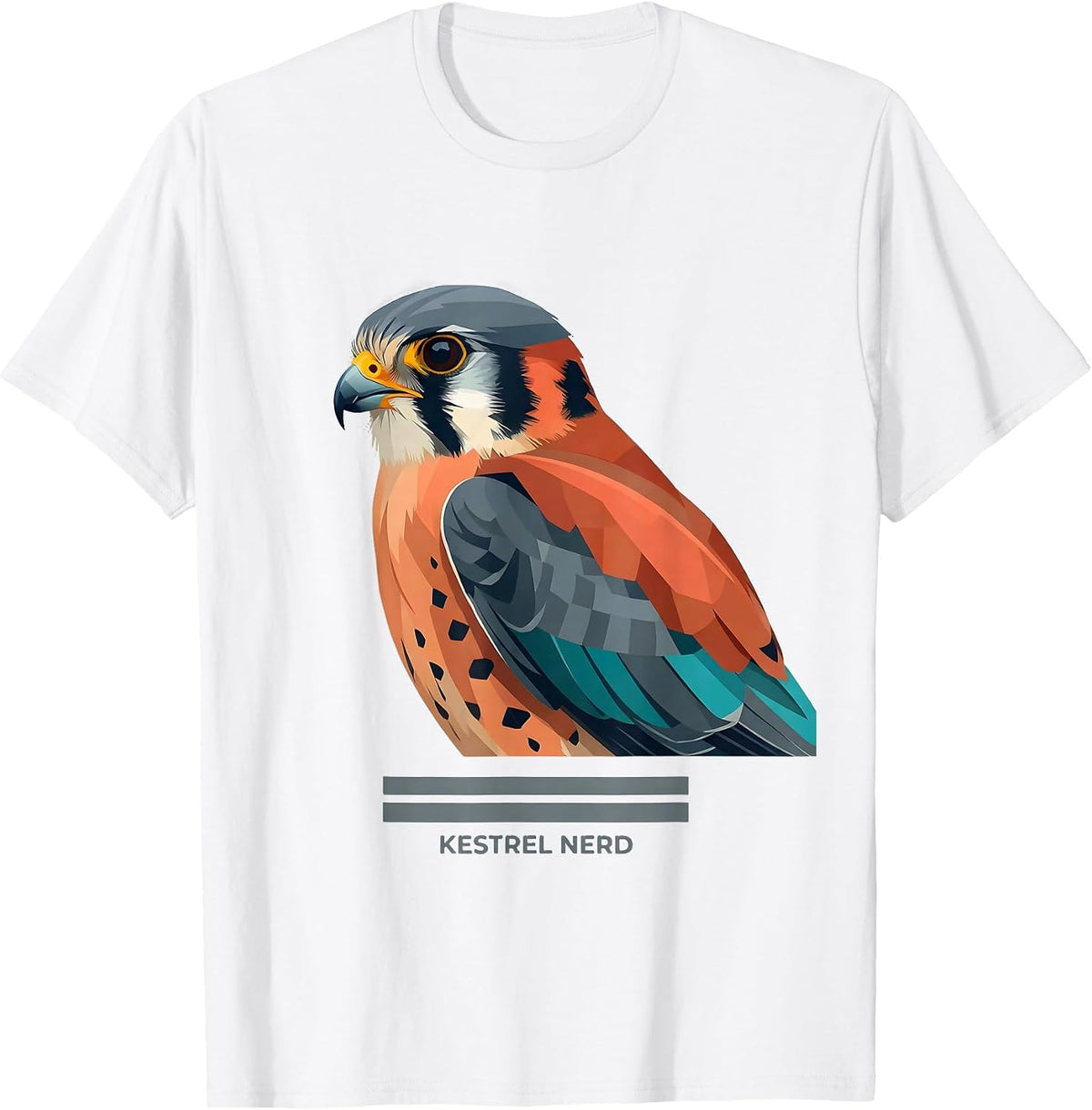 Men's Kestrel Nerd Funny Bird Watching Birding Bird Lover T-Shirt - White