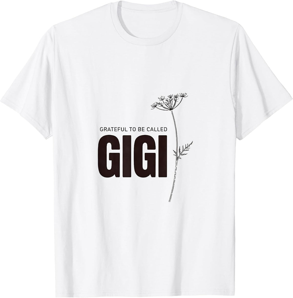 Men's Grateful To Be Called Gigi Boho Minimalist Grandma Name T-Shirt - White