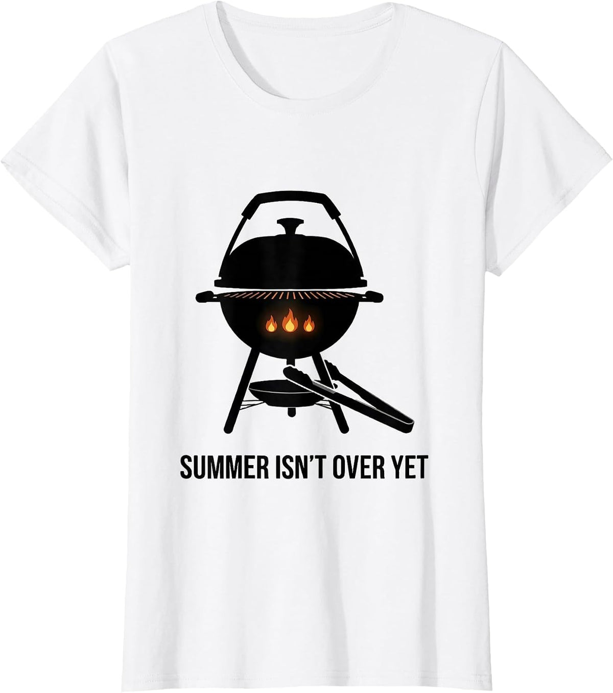 Summer Isn't Over Yet Swiss International Grill Dad Humor T-Shirt - White