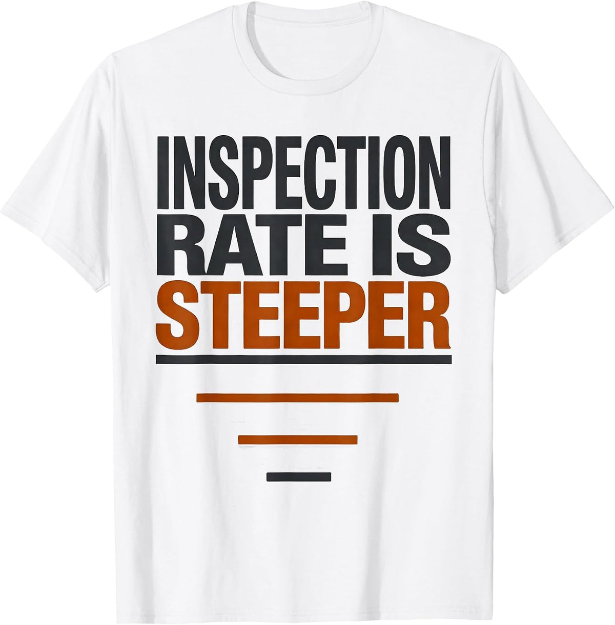 Men's Inspection Rate Is Steeper Funny Plumber Pipefitter T-Shirt - White