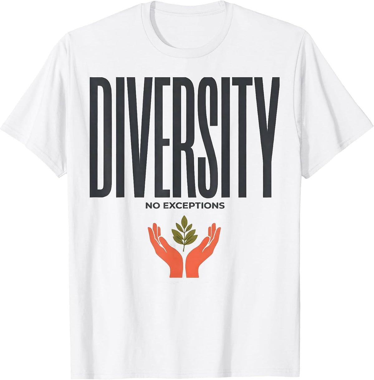 Men's Diversity No Exceptions Inclusive Values Human Rights T-Shirt - White
