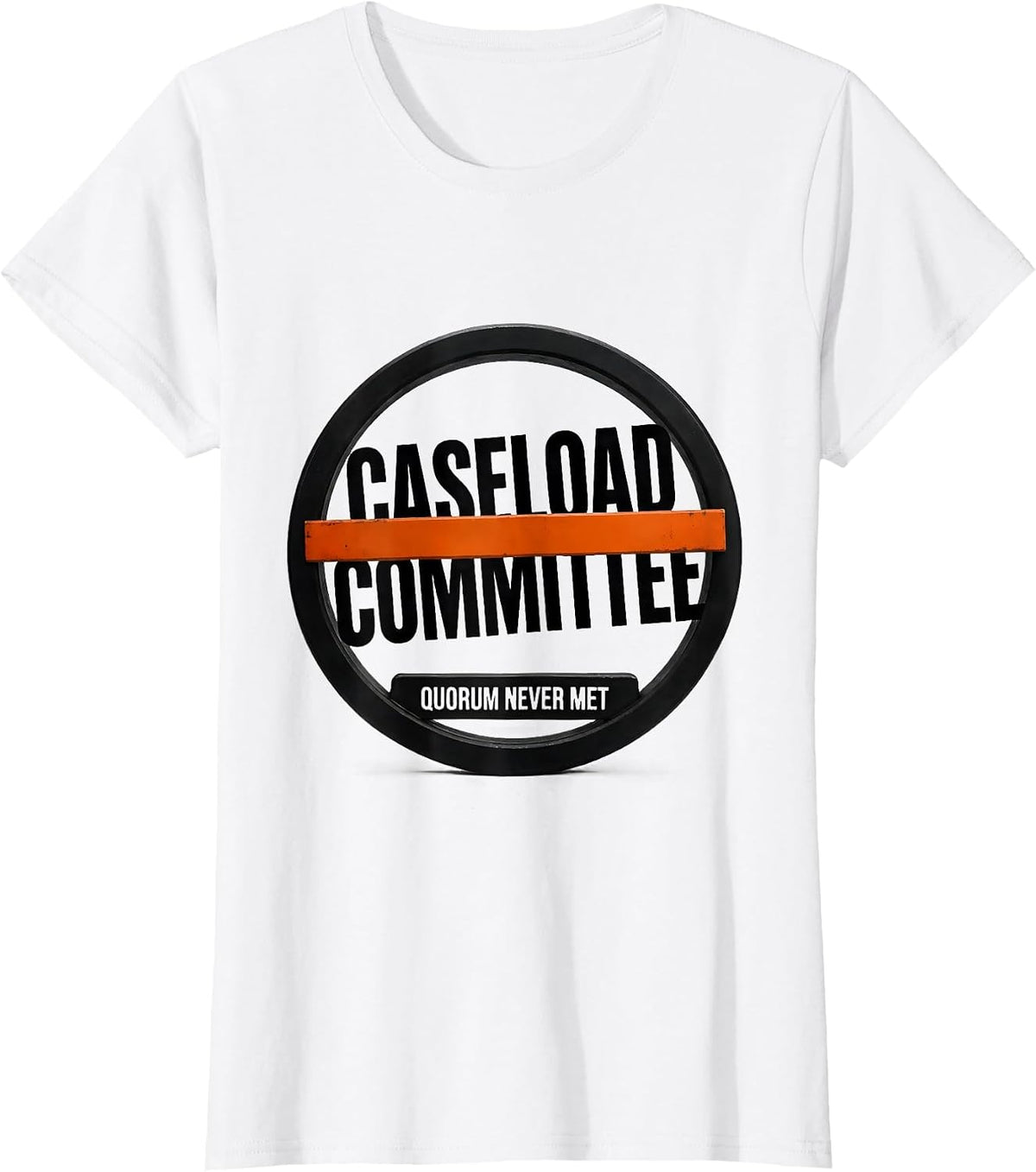 Caseload Committee Quorum Never Met Brutalist Special Ed T-Shirt - White