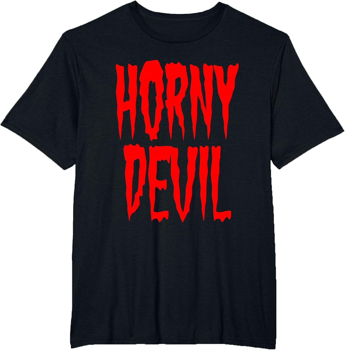 Horny Devil Sexy Sinner Adult Sinful Humor Halloween Costume T-Shirt - Black