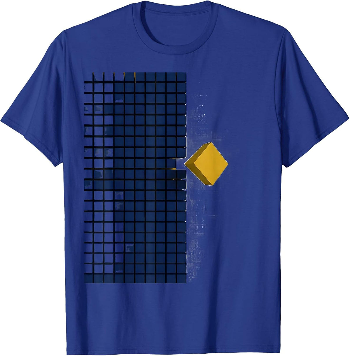 Men's Grid Geometry History Teacher Funny Classroom Humor T-Shirt - Royal Blue