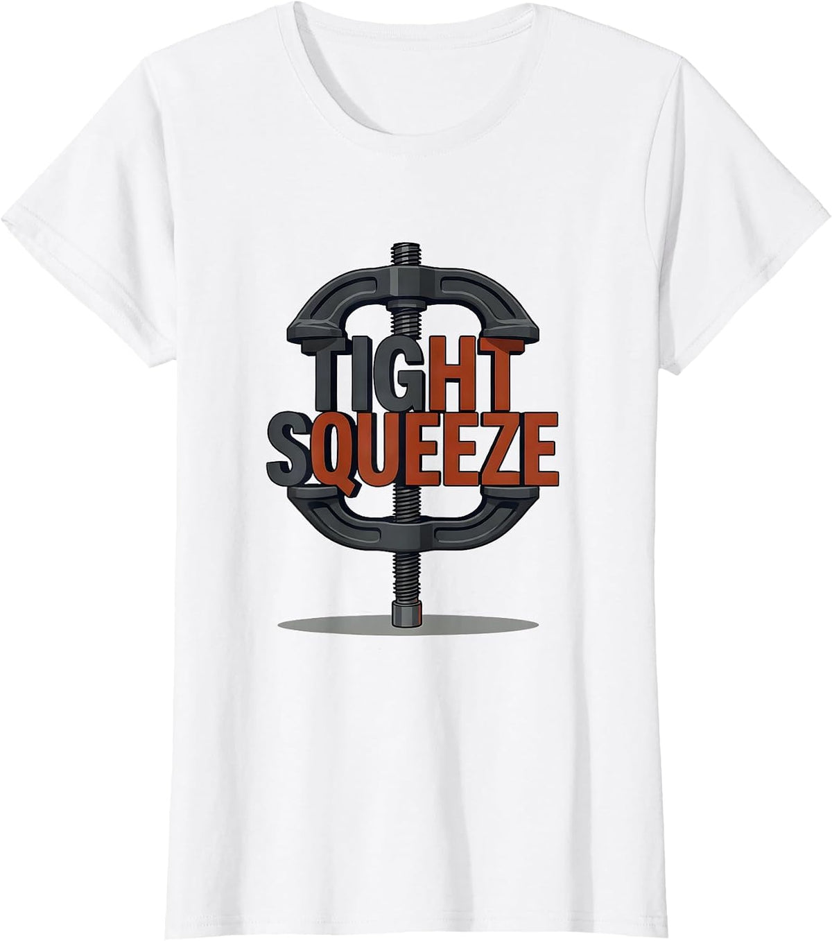 Women's Tight Squeeze Rugged Oilfield Worker Gift for Operators T-Shirt - White