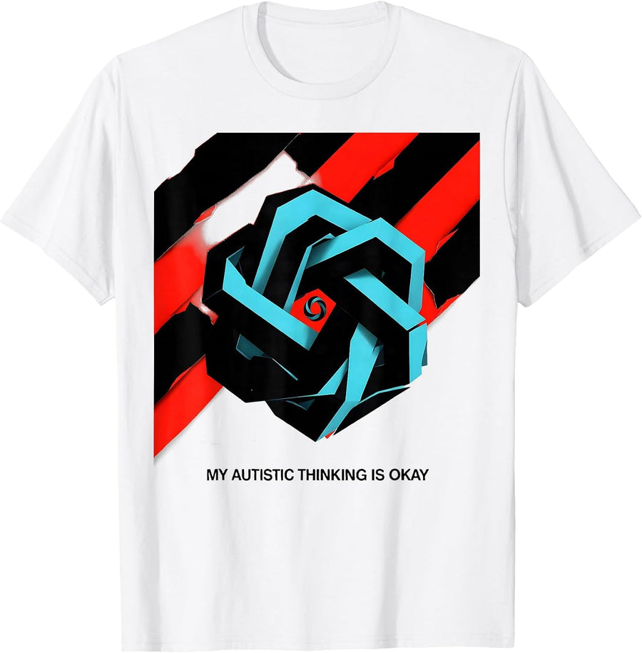 Men's My Autistic Thinking Is Okay Neurodivergent Autism T-Shirt - White