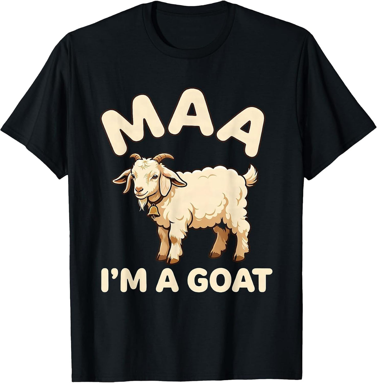 Men's Maa I'm a Goat Funny Sheep Costume Halloween Party T-Shirt - Black
