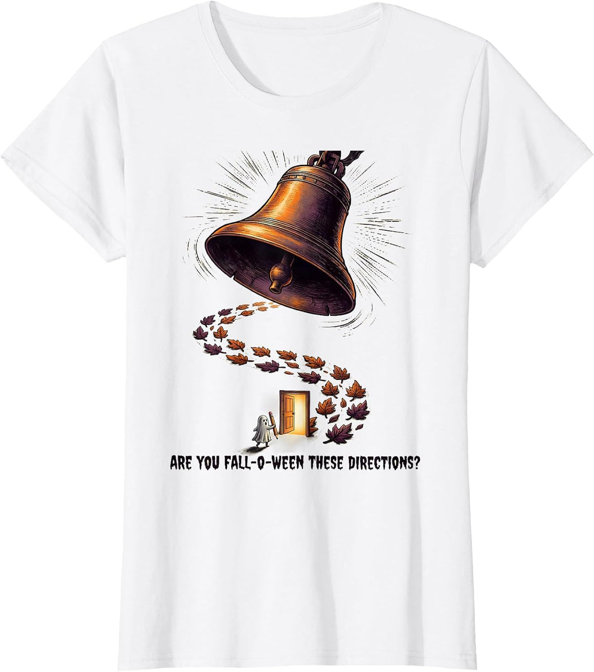 Are You Fall-O-Ween These Directions Funny Teacher Halloween T-Shirt - White