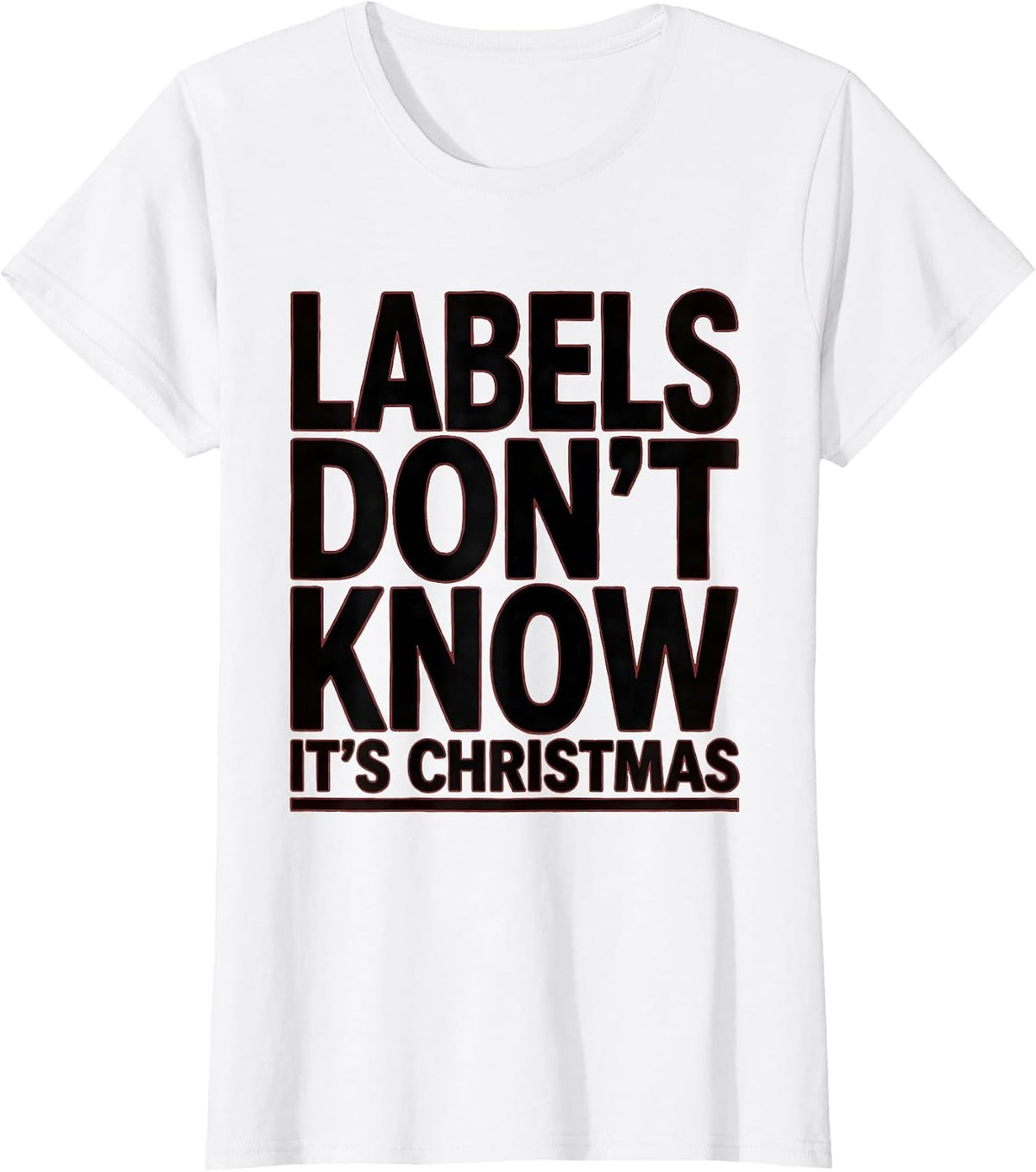 Labels Don't Know It's Christmas Funny Phlebotomist Holiday T-Shirt - White