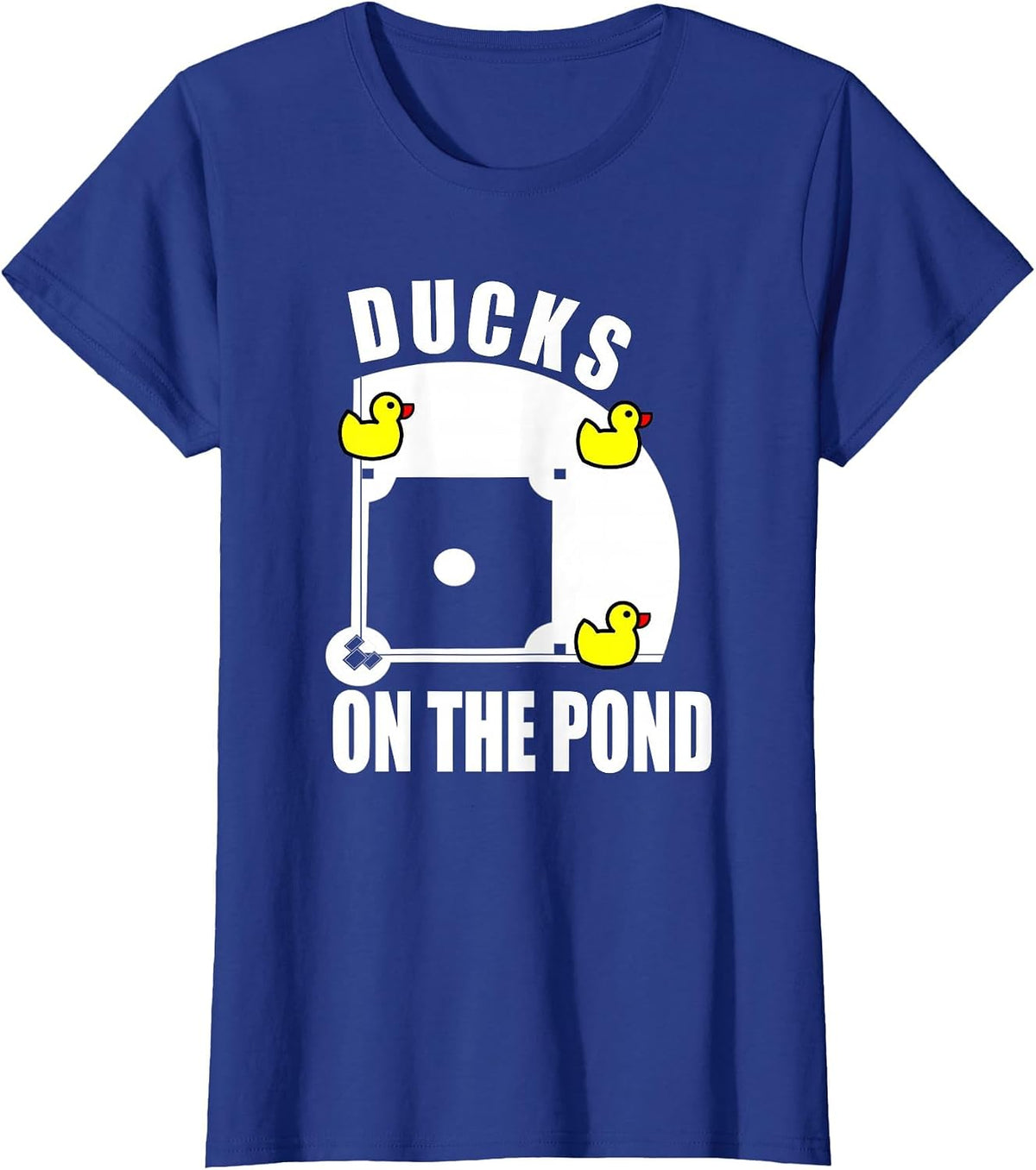Ducks on the Pond Baseball T Shirt T-Shirt - Royal Blue