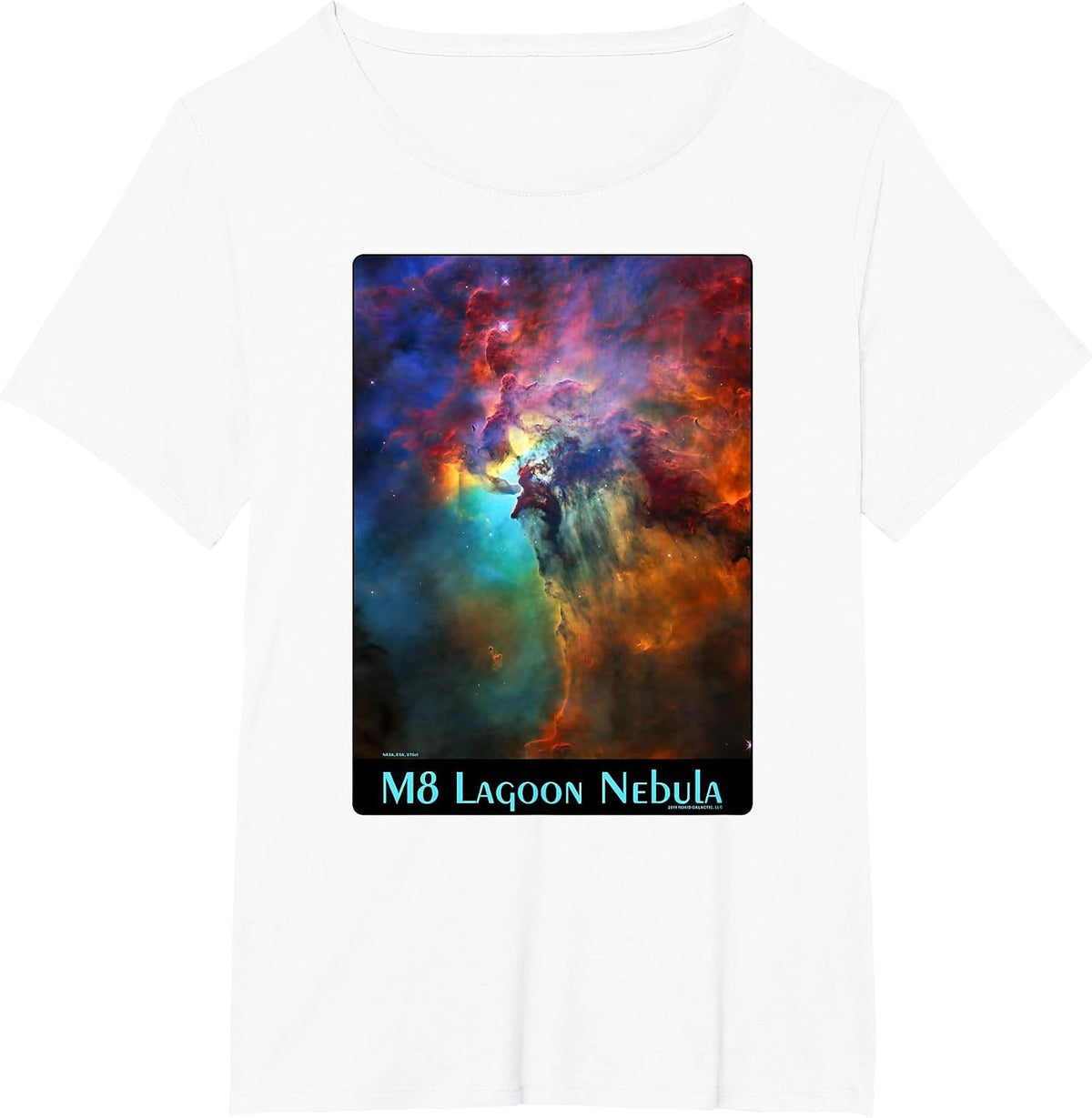 M8 Lagoon Nebula Messier Object 8 Space Astronomy Science T-Shirt - White
