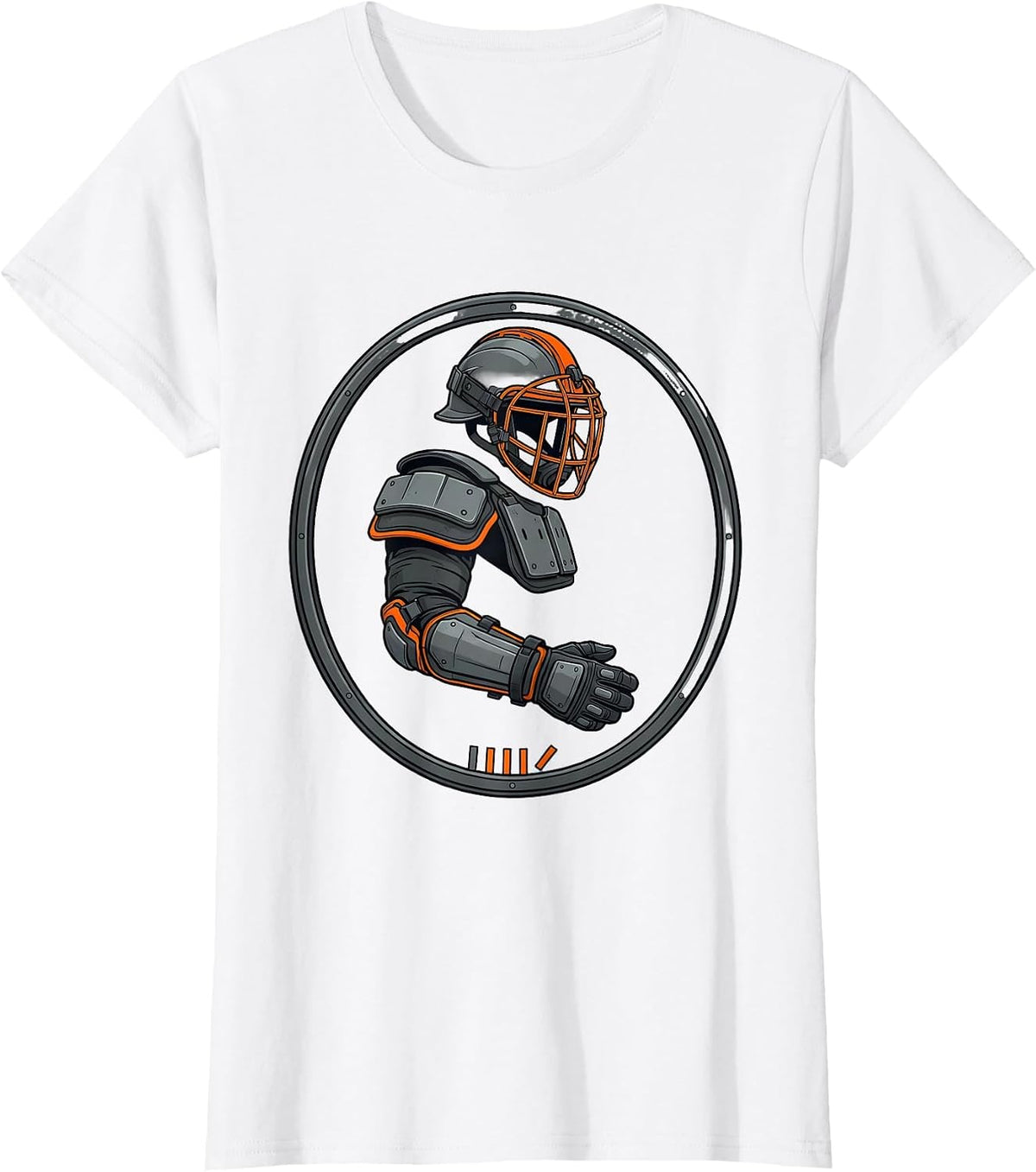 Lineman Equipment Exploded View Football Player Humor T-Shirt - White