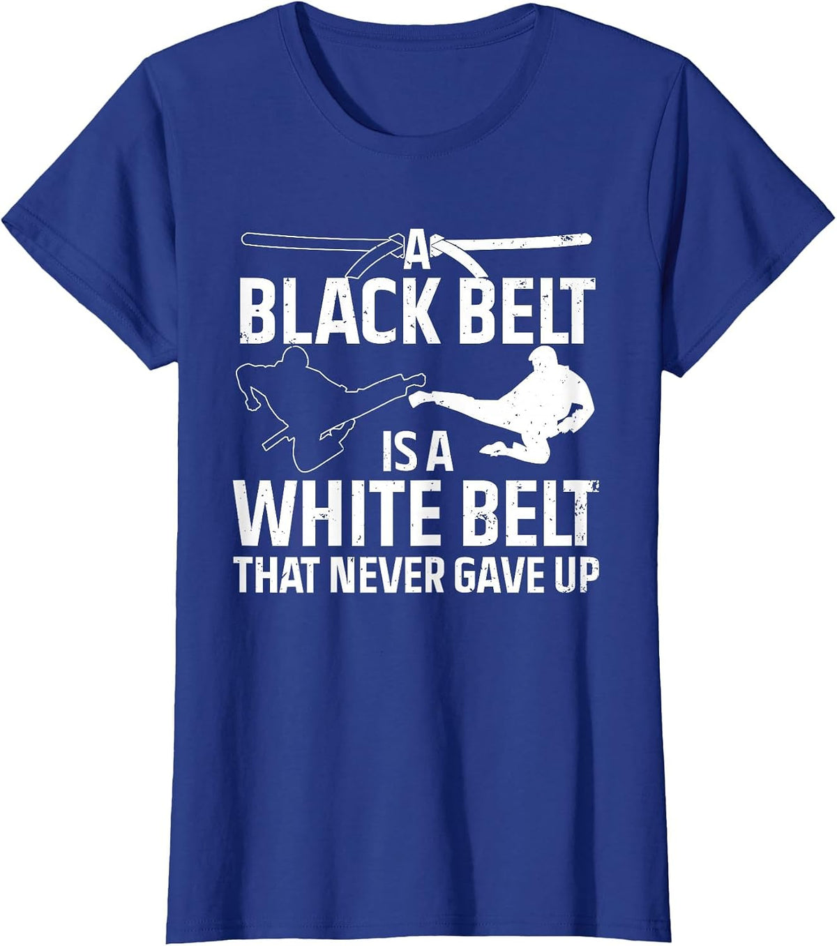 Funny Karate Design for Men Women Black Belt Martial Arts T-Shirt - Royal Blue