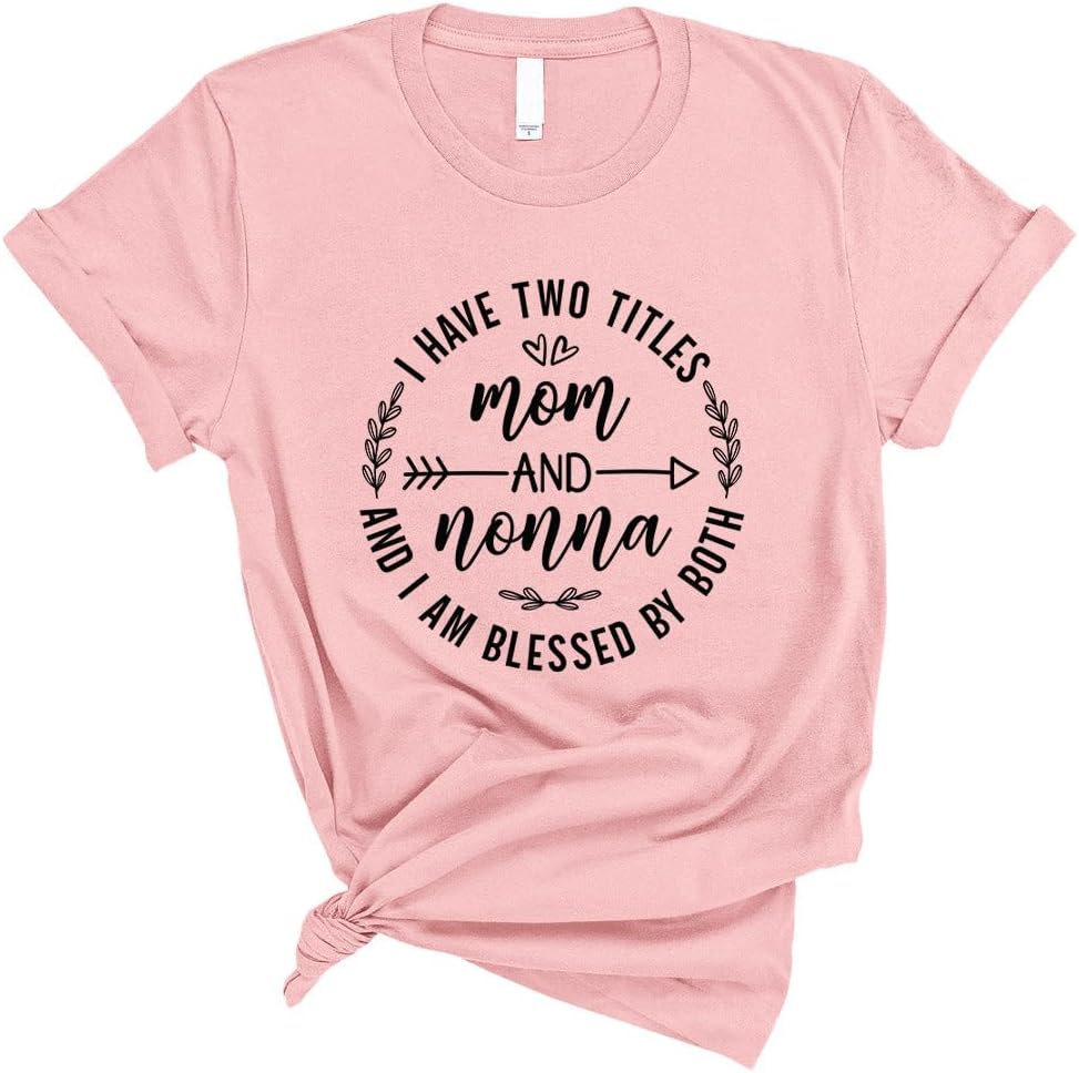 TeesAndTankYou Nonna Two Titles Shirt Unisex - Pink