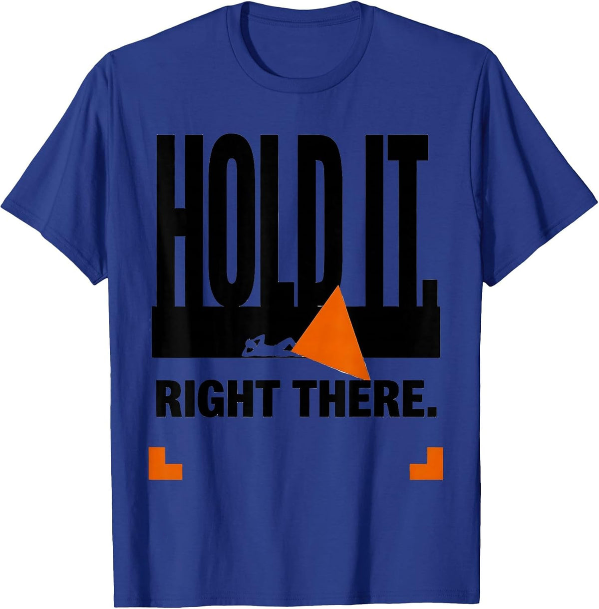 Hold It Right There Brutalist Graphic Radiology Rad Tech T-Shirt - Royal Blue