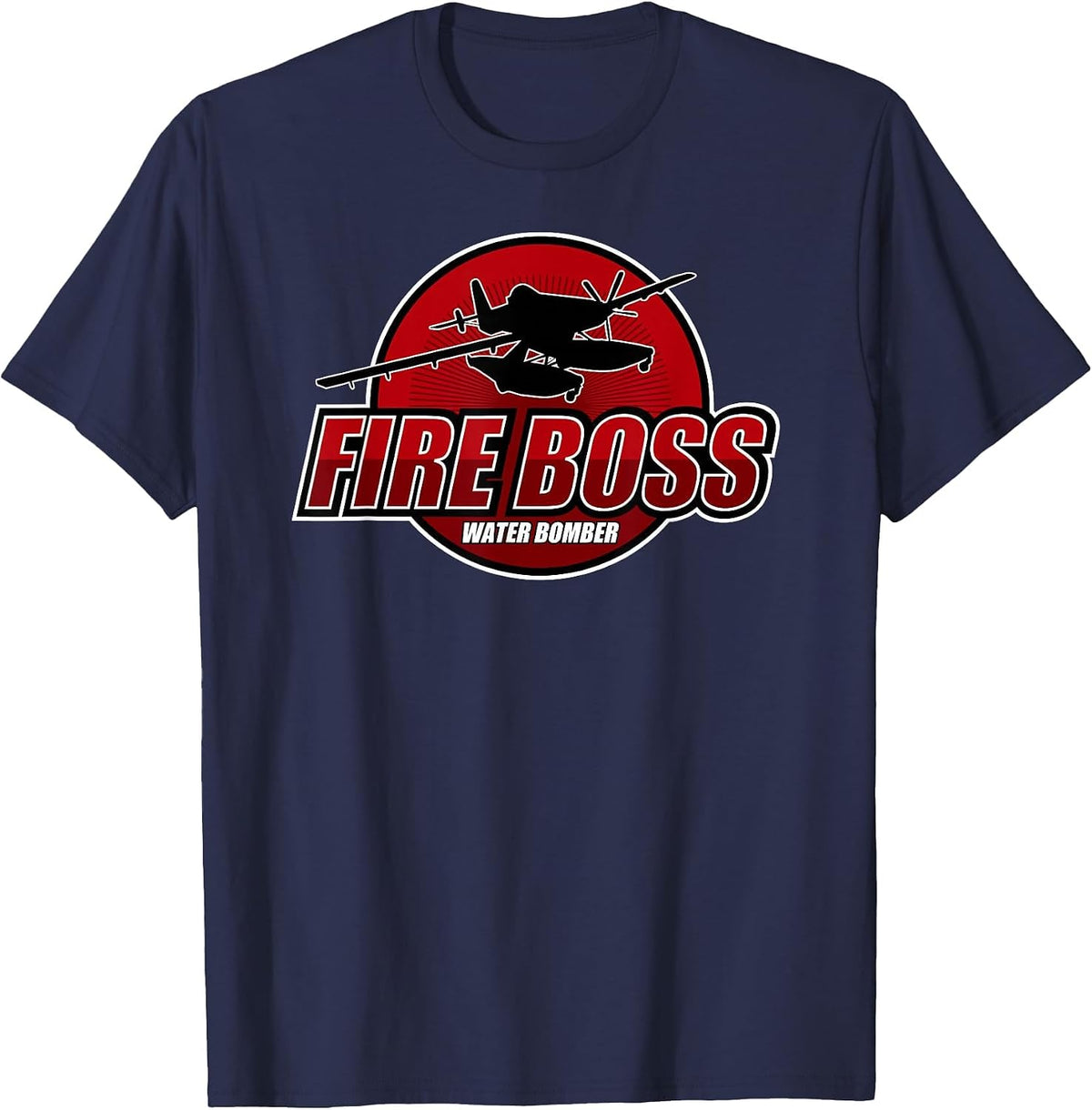 Fire Boss Water Bomber T-Shirt - Navy Blue