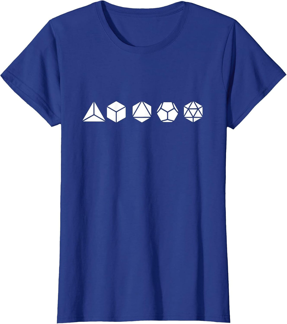 Platonic Solids, Mathematics, Geometry, Elements, Nature, T-Shirt - Royal Blue