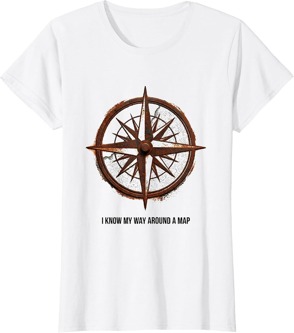 Women's I Know My Way Around A Map Funny History Teacher Geography T-Shirt - White