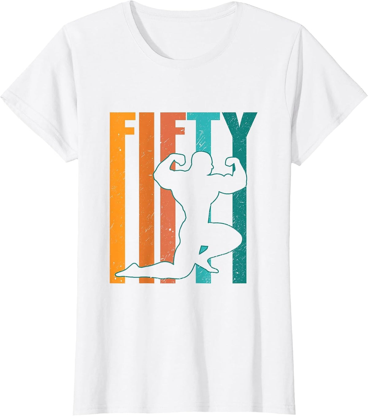 Bodybuilding 50th Birthday Weightlifting Bodybuilder T-Shirt - White