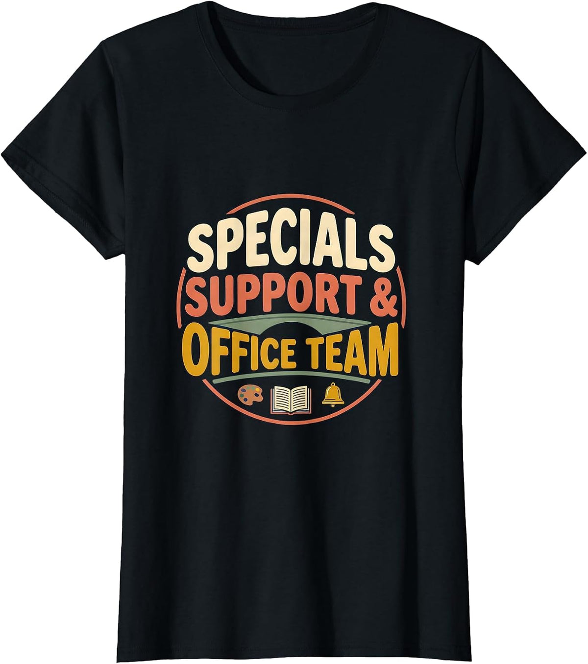 Specials Support Office Team Screenprint Poster Staff T-Shirt - Black