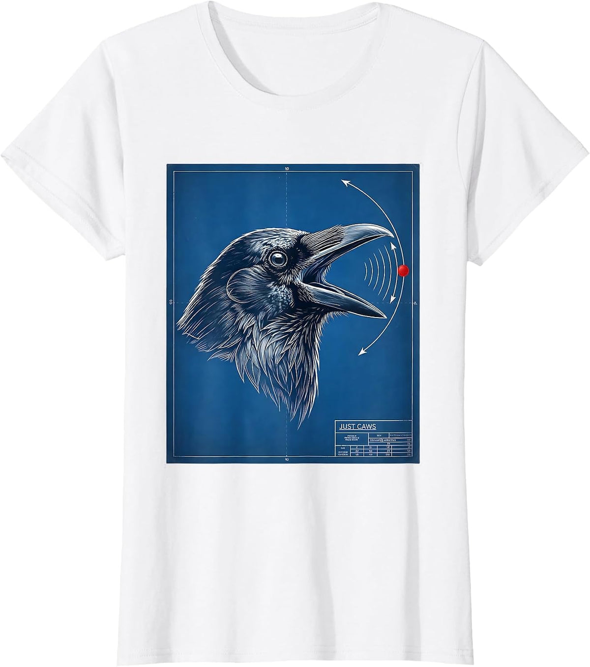 Just Caws Dark Humor Crow Raven Bird Lover Gothic T-Shirt - White
