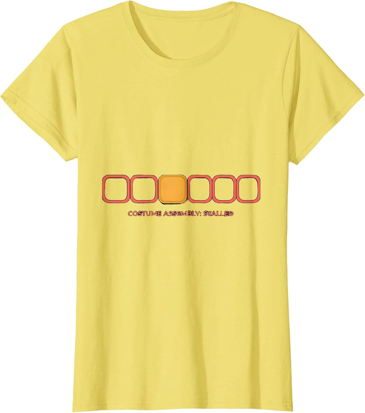 Costume Assembly Stalled Error 404 Halloween Lazy Costume T-Shirt - Lemon Yellow