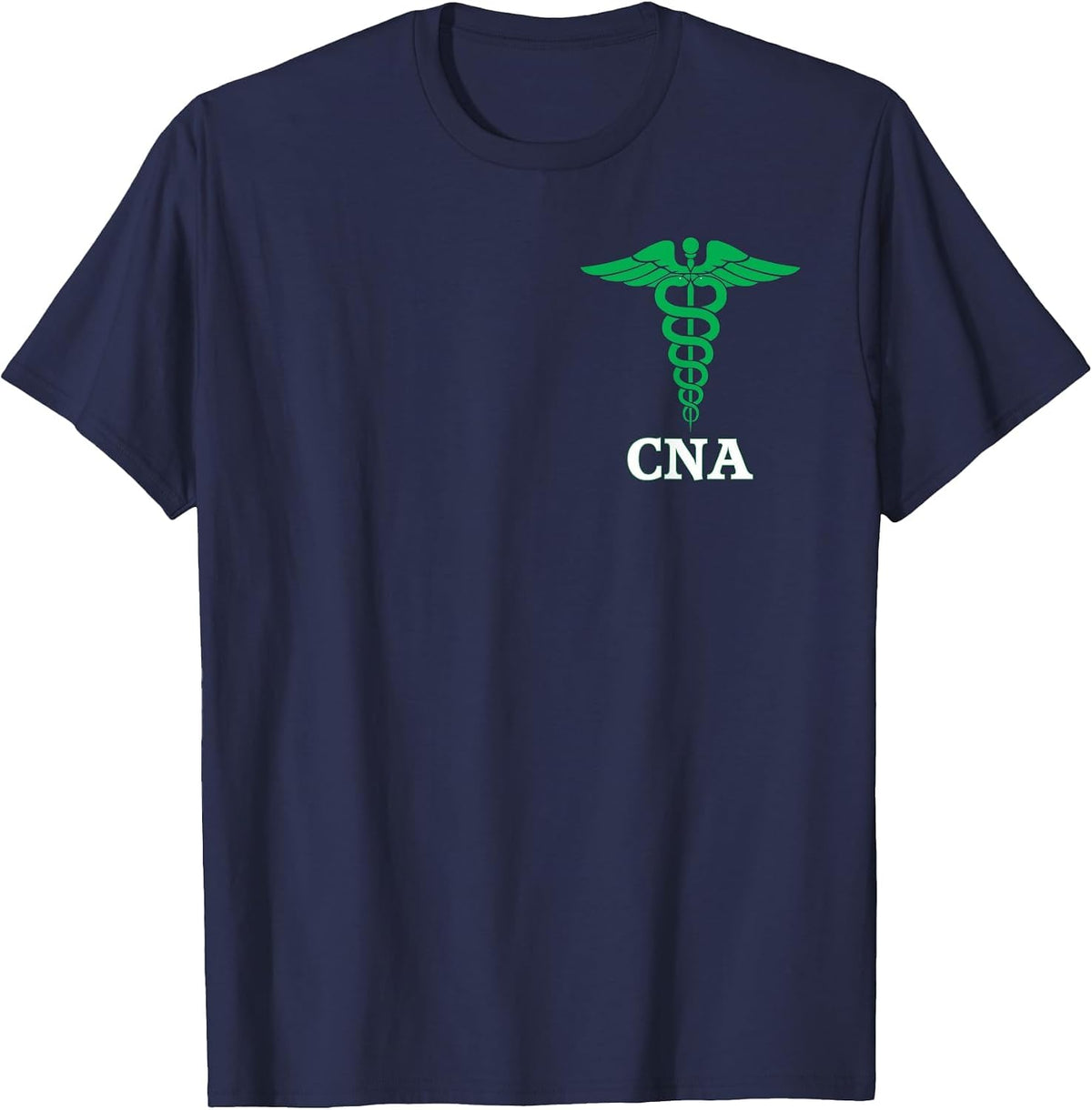 Certified Nursing Assistant Caduceus Medical Nurse T-Shirt - Navy Blue
