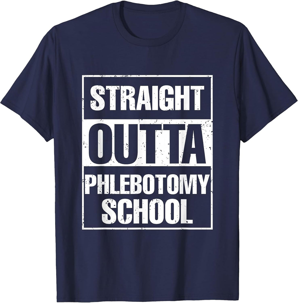 Phlebotomy Medical Nurse Syringe Blood Phlebotomy T-Shirt - Navy Blue